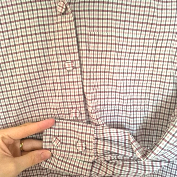 Mango Suit Pink Plaid Longsleeved Blouse – Size 2 - Picture 4 of 5